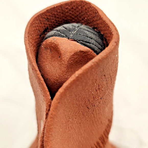 Handmade Pegi Z. AMOX Clay Sculpture – Southwest Robed Figure - Picture 7 of 9